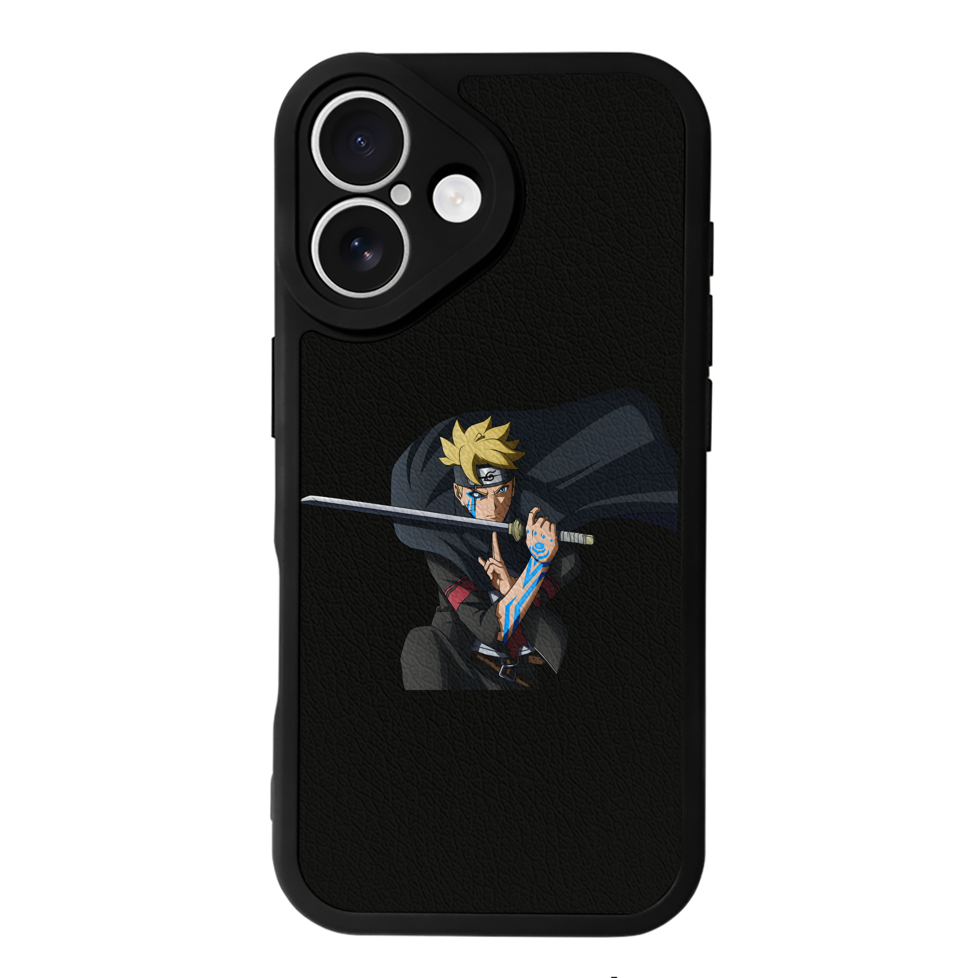 （画像用） NARUTO -ナルト- うずまき ボルト Uzumaki Boruto 【iPhone 16シリーズ対応】シリコンスマホケース（レザー調） 材質：シリコン